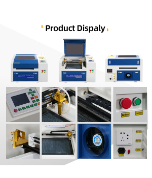US Stock Lightburn Compatible 50W CO2 Laser Engraver Cutter Machine 16×16''(400*400mm) Workbed with RUIDA DSP Control Panel RDWorks V8